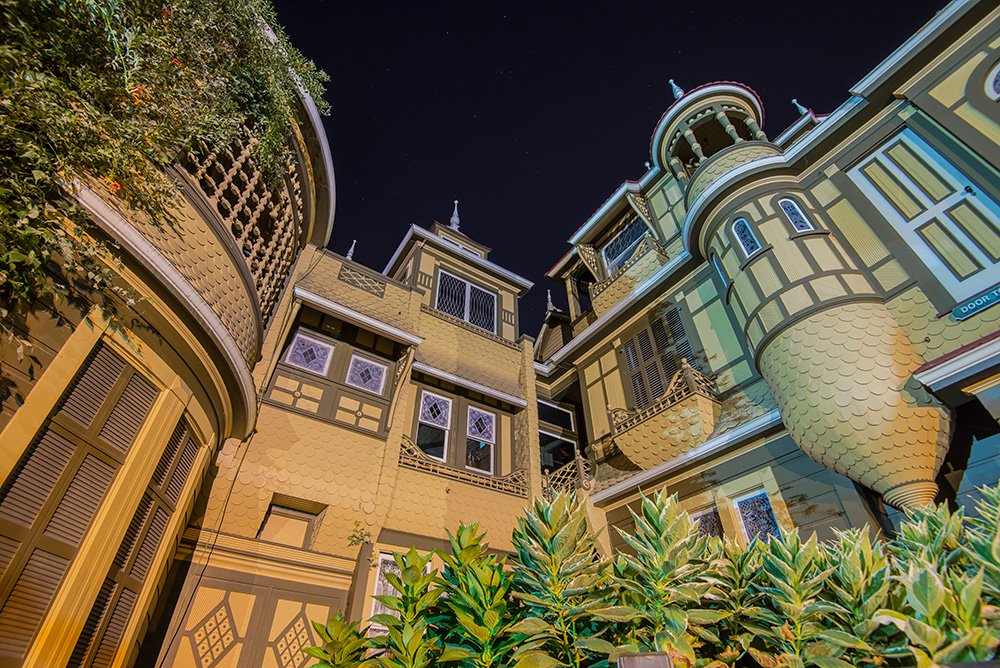 Winchester Mystery House At Night